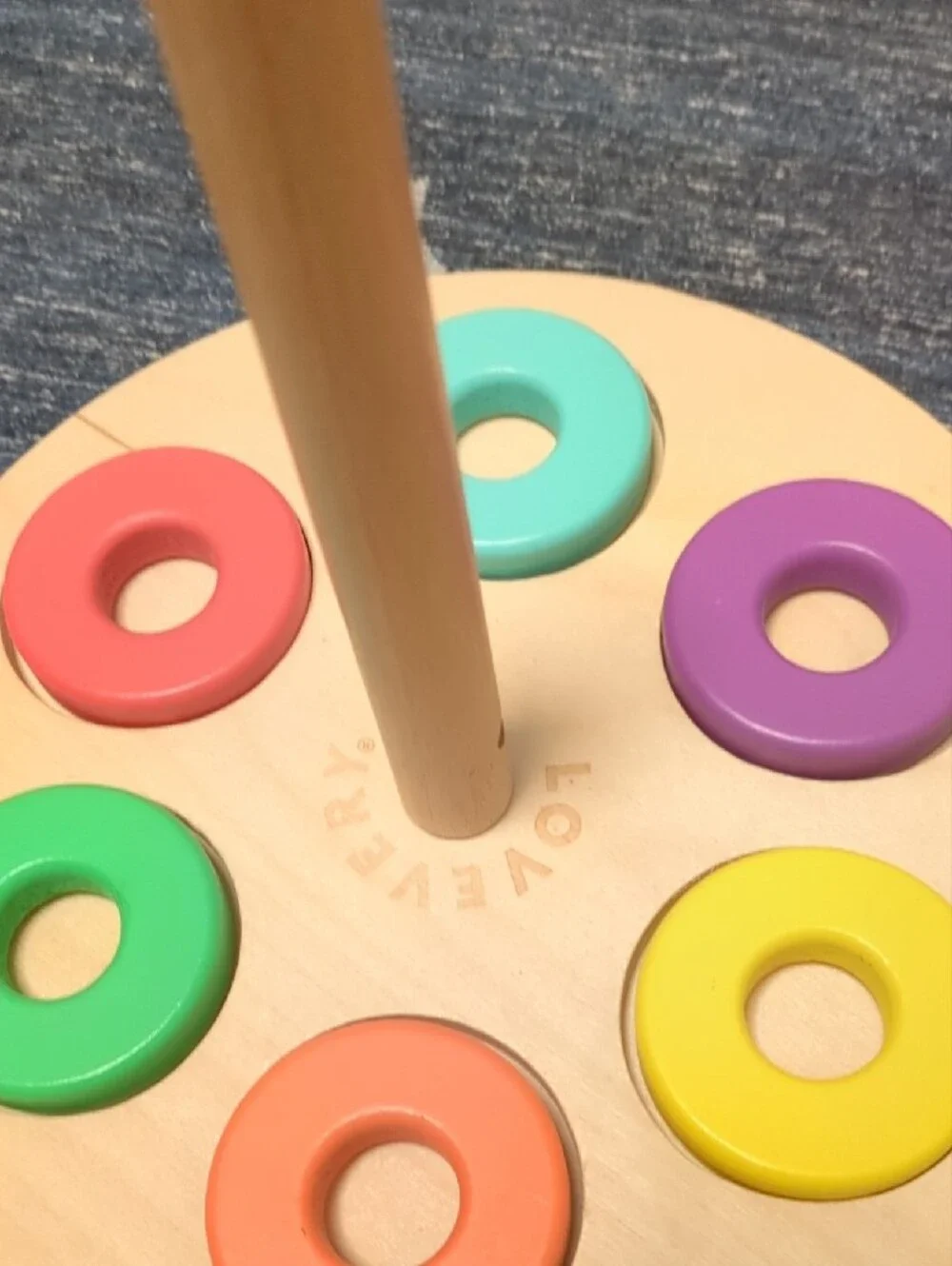 Wooden Ring Stacker Toy in Multicolor - Learning Toy